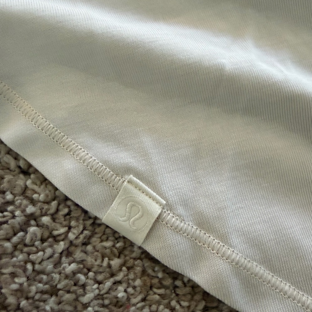 Lululemon Draped Bum Covering Long Sleeve in White Opal